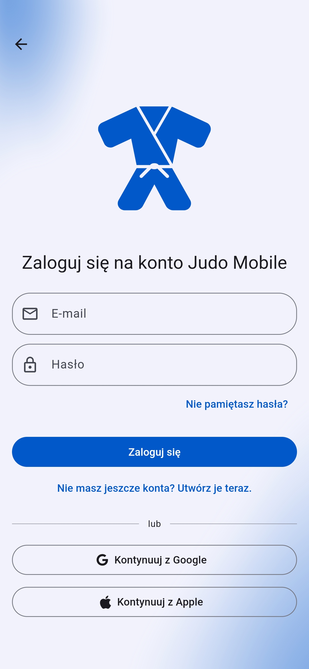 Ekran logowania